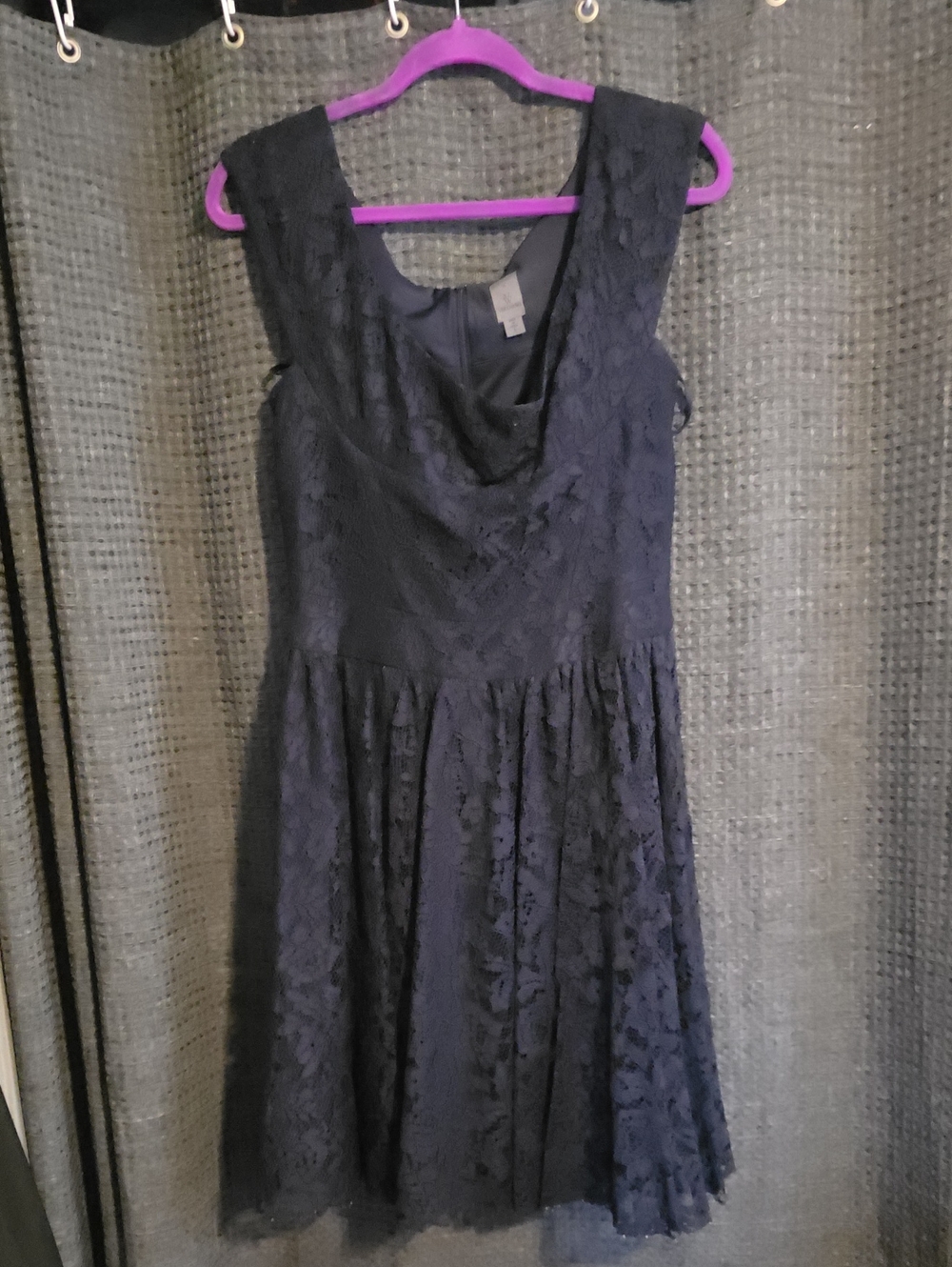 Vera Wang Black Lace Mini Dress